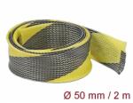 Delock Fonott kábelharisnya nyújtható 2 m x 50 mm fekete-sárga (20757) - dellaprint
