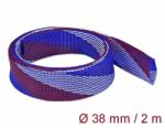 Delock Fonott kábelharisnya nyújtható 2 m x 38 mm kék-piros-fehér (20756) - dellaprint