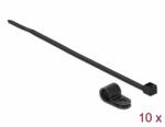 Delock Fekete színű, összekapcsoló pánt készlet 7, 9 mm H 250 x Sz 3, 6 mm kábelekkel (18866)