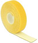 Delock Hurkolható rögzítok, 3 m x 20 mm (H x Sz) tekercs, sárga (18738)