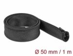 Delock Befont karmantyú zipzáras szorítóval 1 m x 50 mm-es fekete (19166)