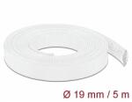 Delock Fonott kábelharisnya nyújtható 5 m x 19 mm fehér (20695)