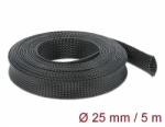Delock Fonott kábelharisnya nyújtható 5 m x 25 mm fekete (18851)