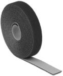 Delock Hurkolható rögzítok, 5 m x 20 mm (H x Sz) tekercs, fekete (18715) - dellaprint
