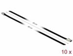 Delock Rozsdamentes Acél Kábelkötegek Hossza 500 x Szélesség 4, 6 mm fekete 10 db. (18812)