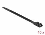 Delock Kábelösszekötő duplazárral Hz 250 x Sz 9 mm fekete 10 darab (18889) - dellaprint