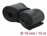 Delock Fonott kábelharisnya tépőzárral 10 m x 19 mm fekete (19056)