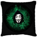 printfashion Anonymous hacker - Párnahuzat, Díszpárnahuzat - Fekete (6131893)