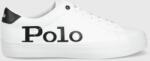 Ralph Lauren ghete de piele Longwood culoarea alb PPYY-OBM0U3_00X