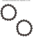 Bratara Obsidian Lacrima Apasului Diametru 58 mm - Margele Rotunde - 10 x 10 mm