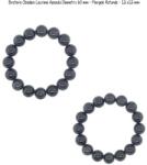  Bratara Obsidian Lacrima Apasului Diametru 60 mm - Margele Rotunde - 12 x12 mm