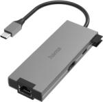 Hama Hub USB Hama multiport, 2x USB 3.0 Tip A, 1x USB Tip C, 1x RJ45, Grey (00200109)