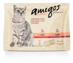 Amigos Premium Pouch - Пълноценна храна за израснали котки, с Говеждо и Агнешко 400 гр