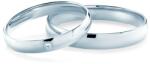 SAVICKI Verighete: aur alb, semicirculare, 3 mm