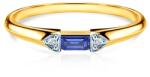 SAVICKI Inel de logodnă SAVICKI: aur bicolor, safir albastru, diamante - savicki - 5 419,00 RON
