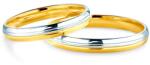 SAVICKI Verighete: aur bicolor, semicirculare, 3 mm