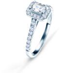 SAVICKI Inel de logodnă SAVICKI: aur alb, safir alb - savicki - 7 963,00 RON