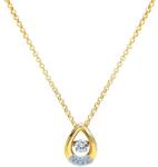 SAVICKI Colier lacrimă din aur 585 cu diamant alb 0.11 ct 42 cm