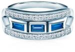 SAVICKI Inel de logodnă SAVICKI: aur alb, safir albastru, diamante - savicki - 12 134,00 RON