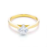SAVICKI Inel de logodnă SAVICKI: aur bicolor, cu zirconiu - savicki - 3 184,00 RON
