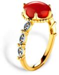 SAVICKI Inel de logodnă SAVICKI: aur bicolor, coral, zirconiu - savicki - 4 919,00 RON