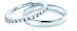 SAVICKI Verighetele din aur The Light: aur alb, diamante, semicirculare, 1, 5 mm și 3, 5 mm