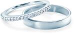SAVICKI Verighete Share Your Love: aur alb, diamant, plate, 1, 4 mm și 3 mm