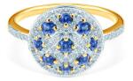SAVICKI Inel de logodnă SAVICKI: aur bicolor, safire albastre, diamante - savicki - 9 888,00 RON