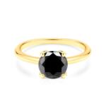 SAVICKI Inel de logodnă SAVICKI: aur, diamant negru - savicki - 14 888,00 RON