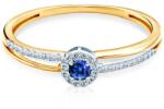 SAVICKI Inel de logodnă SAVICKI: aur bicolor, safir albastru - savicki - 4 409,00 RON