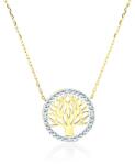 SAVICKI Colier copac din aur 585 cu diamante albe 0.01 ct 42 cm - savicki - 3 647,00 RON