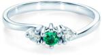SAVICKI Inel Secret Garden: aur alb, smarald - savicki - 5 046,00 RON