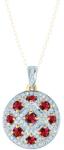 SAVICKI Pandantiv SAVICKI: aur bicolor, rubine, diamante - savicki - 6 183,00 RON