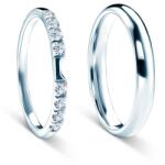 SAVICKI Verighete The Journey: aur alb, safir alb, emisferice, 2 mm și 3 mm