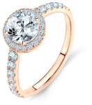 SAVICKI Inel de logodnă This is Love: aur roz, safir alb - savicki - 8 727,00 RON