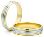 SAVICKI Verighete: aur bicolor, plate, 4 mm - savicki - 8 883,00 RON