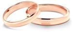 SAVICKI Verighete: aur roz, concave, 3 mm