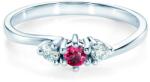 SAVICKI Inel Red Passion: aur alb, rubin - savicki - 4 663,00 RON