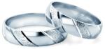 SAVICKI Verighete: aur alb, semicirculare, 4, 3 mm