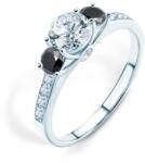 SAVICKI Inel de logodnă Dream: aur alb, safir alb - savicki - 10 538,00 RON
