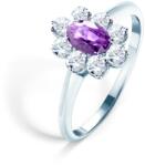 SAVICKI Inel de logodnă SAVICKI RING: aur alb, safir violet, safire albe