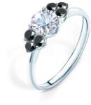 SAVICKI Inel de logodnă Fairytale: aur alb, diamant negru - savicki - 7 994,00 RON