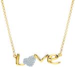 SAVICKI Colier inimă din aur 585 cu diamante albe 0.05 ct 42 cm