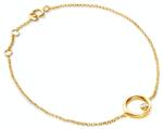 SAVICKI Brățară Celebrity cerc din aur 585 cu diamant alb 0.01 ct 17 cm