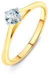 SAVICKI Inel de logodnă The Light: aur bicolor, cu diamant - savicki - 7 336,00 RON
