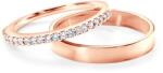 SAVICKI Verighete Share Your Love: aur roz, diamant, plate, 1, 4 mm și 3 mm
