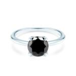 SAVICKI Inel de logodnă SAVICKI: aur alb, diamant negru - savicki - 14 888,00 RON