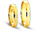 SAVICKI Verighete: aur bicolor, semicirculare, 4 mm - savicki - 10 573,00 RON