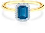 SAVICKI Inel de logodnă SAVICKI: aur bicolor, safir albastru - savicki - 5 856,00 RON