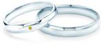 SAVICKI Verighete Fairytale: aur alb, safir galben, semicirculare, 3 mm și 4 mm